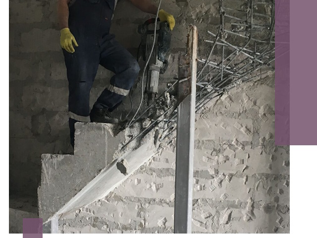 Демонтаж металлических и бетонных лестниц в Заинске