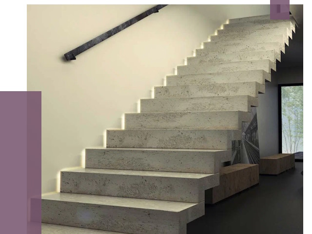 Облицовка бетонных лестниц в Заинске от 4576 руб/м2
