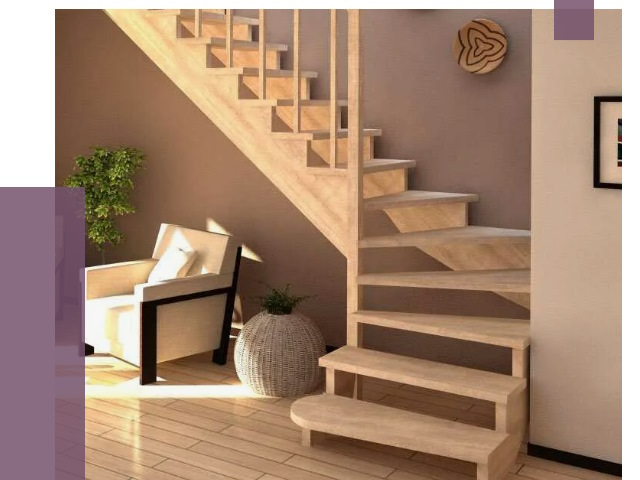 Изготовление Г-образных лестниц в Заинске от 18813 руб. 