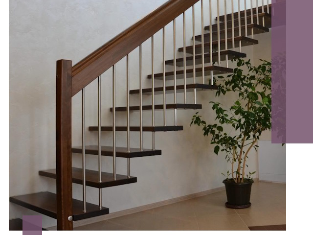 Лестницы на больцах под ключ в Заинске – изготовление и монтаж