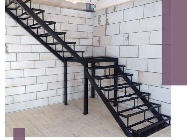 Лестницы на металлокаркасе под ключ в Заинске — изготовление и монтаж