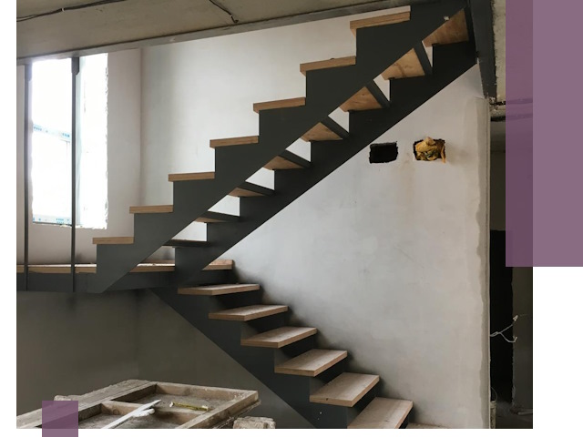 Изготовление лестниц на металлокаркасе в Заинске от производителя