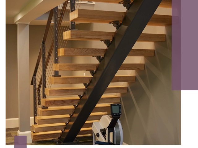 Лестницы на монокосоурах под ключ в Заинске - изготовление и монтаж