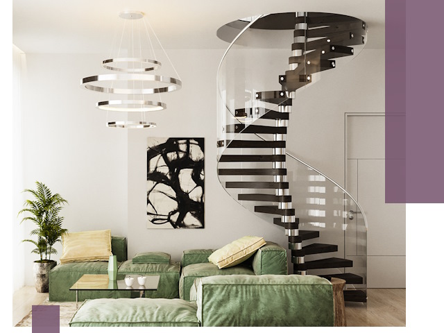 Лестницы для двухуровневой квартиры в Заинске — изготовление и монтаж