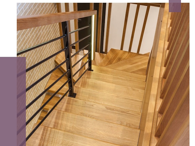 Лестницы из ясеня в Заинске под ключ от 9966 руб. 