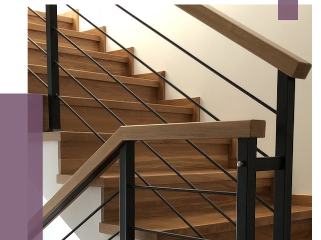 Обшивка металлической лестницы деревом в Заинске от 4322 руб. 