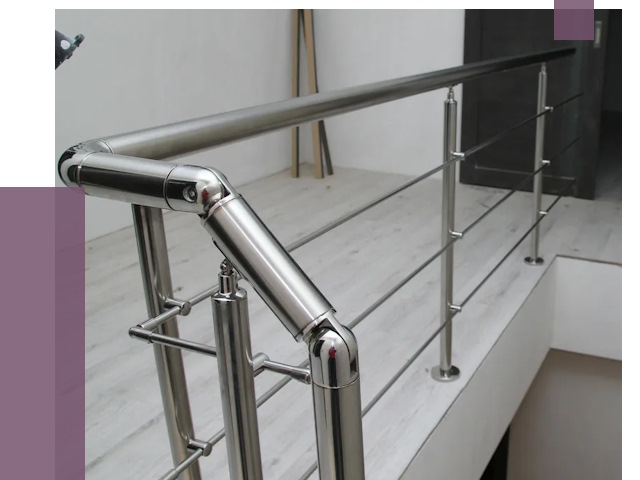 Перила из нержавеющей стали в Заинске от 8949 руб. под ключ | ПРОЛЁТ-Знс