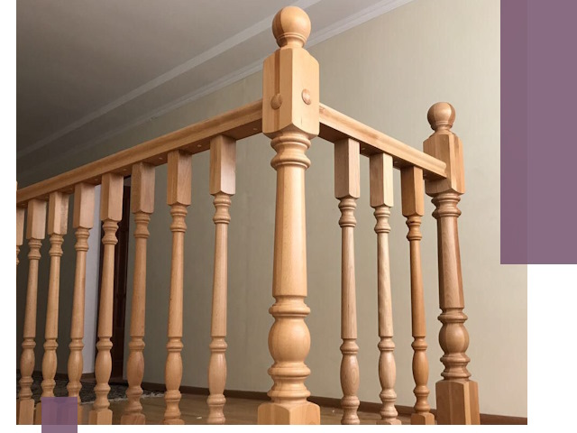 Деревянные перила на заказ в Заинске: монтаж и изготовление