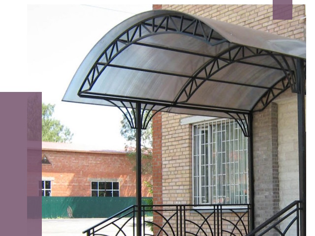 Металлические навесы и козырьки в Заинске от 12711 руб.