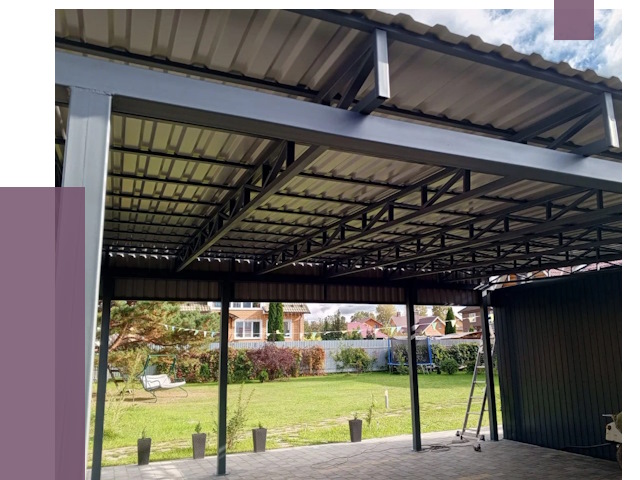 Монтаж навесов в Заинске от 7322 руб. — установка навеса | ПРОЛЁТ-Знс