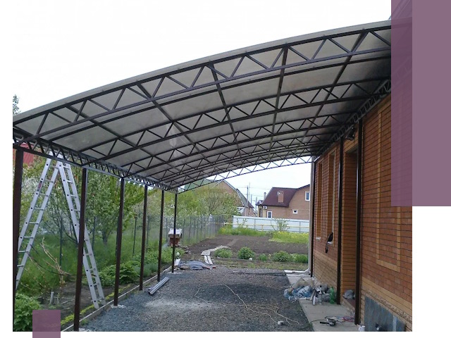 Профессиональный монтаж навесов под ключ в Заинске