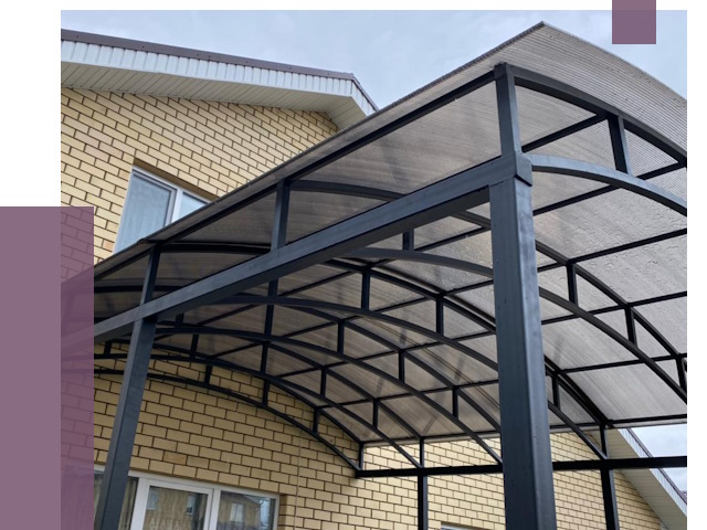 Монтаж козырьков в Заинске от 11440 руб. | ПРОЛЁТ-Знс