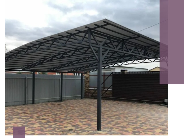 Недорогие навесы под ключ в Заинске — изготовление и монтаж