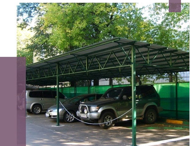 Навесы для парковки в Заинске от 79827 руб. заказать | ПРОЛЁТ-Знс