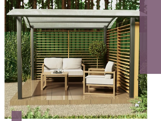 Навесы для дачи в Заинске: изготовление, монтаж и демонтаж