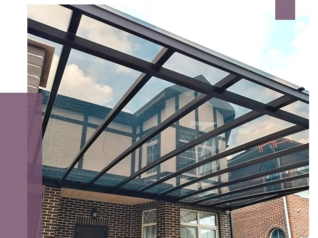 Навесы из поликарбоната в Заинске от 8562 руб. под ключ — ПРОЛЁТ-Знс