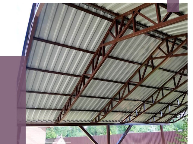 Навесы из профнастила в Заинске от 7322 руб. | ПРОЛЁТ-Знс