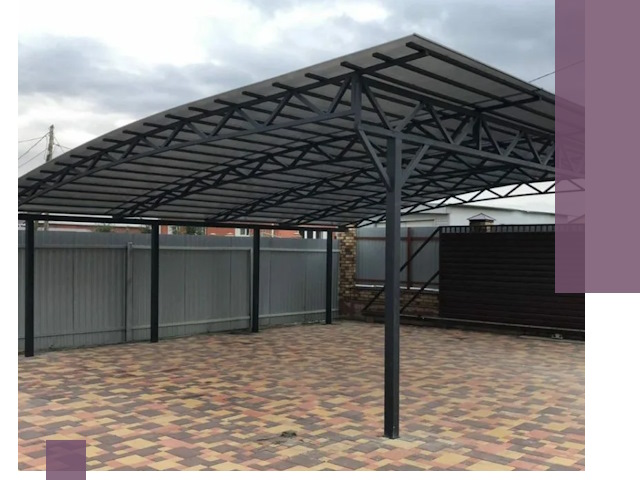 Металлические навесы под ключ в Заинске — изготовление и монтаж