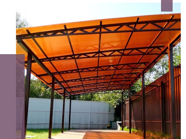 Односкатные навесы под ключ в Заинске от 13067 руб. 