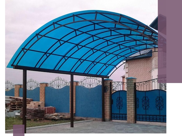 Арочные навесы под ключ в Заинске — изготовление и монтаж