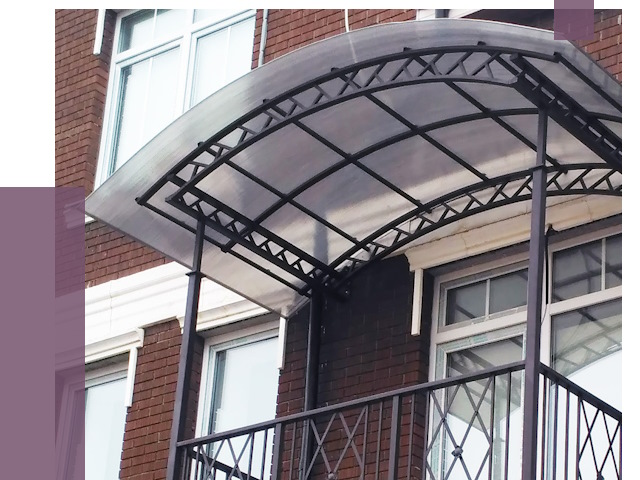 Козырьки над балконом в Заинске от 8593 руб. | ПРОЛЁТ-Знс