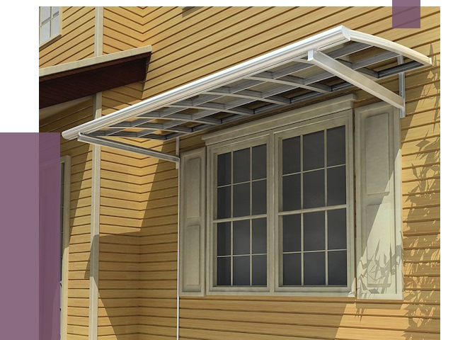 Козырьки над окнами в Заинске от 7576 руб. — монтаж, покупки | ПРОЛЁТ-Знс