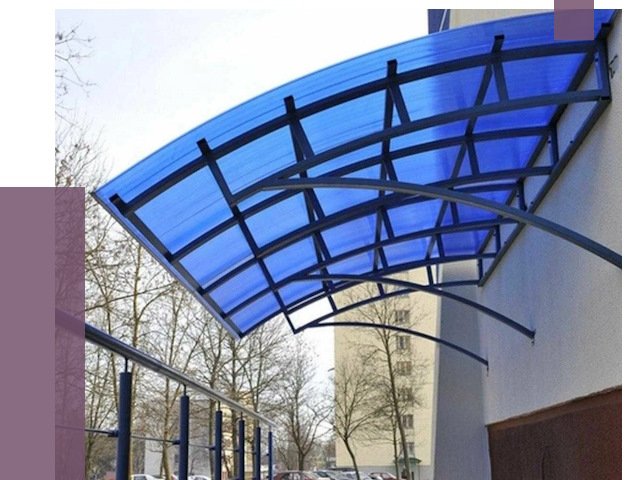 Козырьки из поликарбоната в Заинске от 4271 руб. под ключ | ПРОЛЁТ-Знс