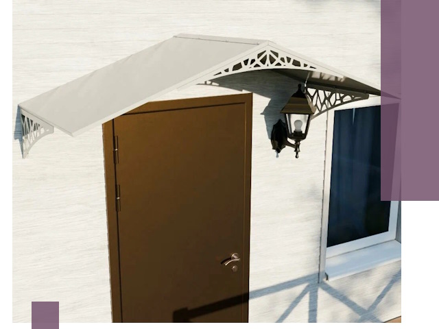 Металлические козырьки на входы и террасы в Заинске