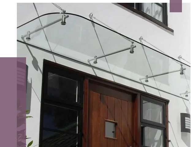 Стеклянные козырьки в Заинске от 18813 руб. | ПРОЛЁТ-Знс