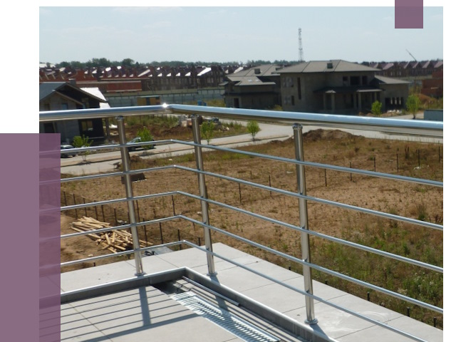 Парапеты из нержавеющей стали в Заинске от 7932 руб. за м² | ПРОЛЁТ-Знс