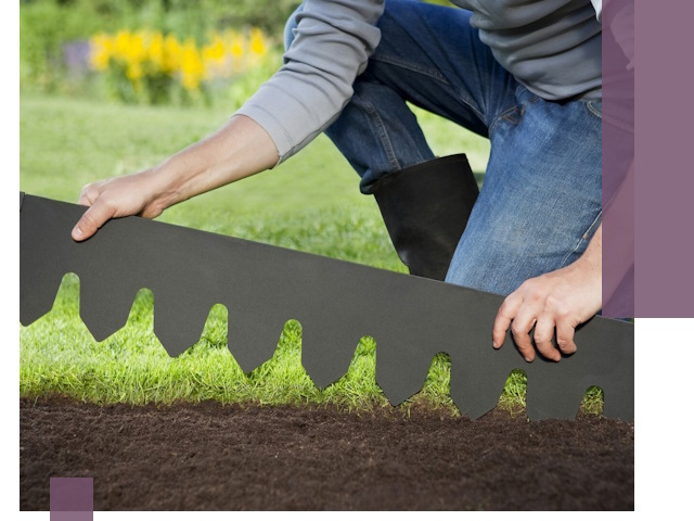 Металлические бордюры для газона в Заинске — изготовление и монтаж