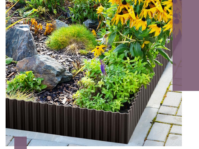 Металлические бордюры для клумб в Заинске — производство и монтаж